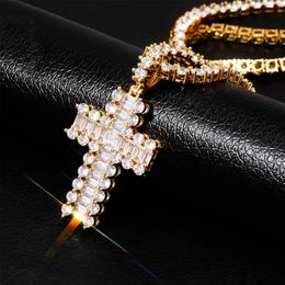Fashion- Out Hip Hop Chain Pendants Fashion Jewelry Men Luxury Designer Necklace Iced Out Pendant Bling Diamond Tennis Chain Cross Necklace