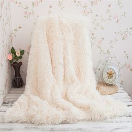 160*200cm And 130*160cm Super Soft Long Shaggy Fuzzy Fur Faux Fur Warm Elegant Cosy With Fluffy Sherpa Throw Blanket