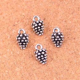 175pcs Charms pine cone Antique Silver Plated Pendants Making DIY Handmade Tibetan Silver Jewellery 12*7*7mm