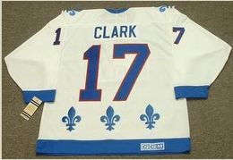 Custom Men Youth women Vintage #17 WENDEL CLARK Quebec Nordiquess 1994 CCM Hockey Jersey Size S-5XL or custom any name or number