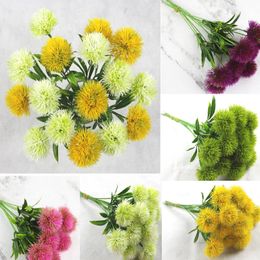 100pcs 2019 single stem dandelion Artificial flowers dandelion Plastic Flower Wedding decorations length about 26cm