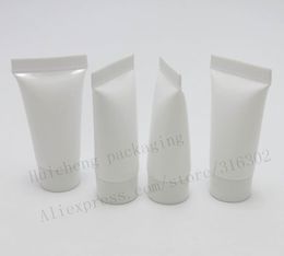 100 x Travel Empty Portable 5ml White Empty Facial Cleanser Bottle Refillable Makeup Container Sample Bottles Soft Tube