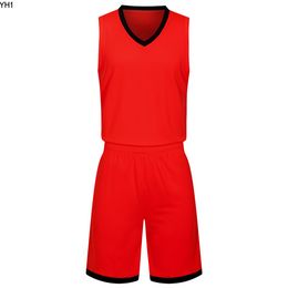 2019 New Blank Basketball jerseys printed logo Mens size S-XXL cheap price fast shipping good quality Red R002nQ
