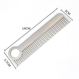 wholesale Health Care hair Comb unisex Stainless Steel EDC gear Tactical Pocket Matte Comb