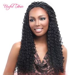 Freetress italian curly with water weave braiding hair 18inch Freetress hair with water weave Synthetic ombre Burgundy Colour in marley hair