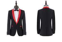 Cheap And Fine Shawl Lapel Groomsmen One Button Groom Tuxedos Men Suits Wedding/Prom/Dinner Best Man Blazer(Jacket+Pants+Tie) 022