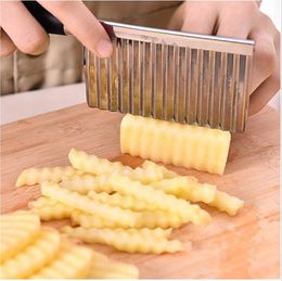 Kitchen Cooking Tools Stainless Steel Vegetable Fruit Wavy Cutter Potato Cucumber Carrot Waves Cutting Slicer Wave Knife Gardening Blade