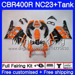 +Orange black Tank For HONDA CBR 400 RR 400RR CBR400RR 88 89 90 91 92 93 266HM.38 NC29 CBR400 RR NC23 1988 1989 1990 1991 1992 1993 Fairing