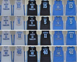 NCAA North Carolina Tar Heels Vince 15 Carter Jersey 5 Marcus Paig 11 Brice Johnson Harrison 40 Barnes College Basketball Jerseys