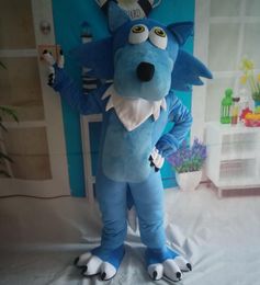 2019 High quality hot EVA Material Blue wolf Mascot Costumes cartoon Apparel Wolf mascot costumes