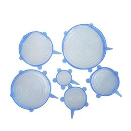 Silicone Stretch Suction Pot Lids Food Grade Fresh Keeping Wrap Seal Lid Pan Cover Nice Kitchen Accessories Silicone Stretch Suction Pot