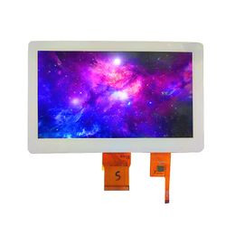 7 inch TFT LCD screen 1024*600 resolution IPS full viewing Angle RGB interface rounded touch capacitive screen