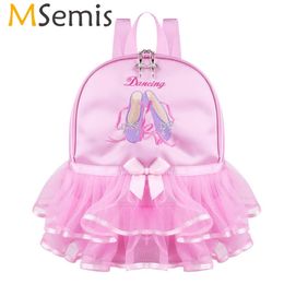 Danza Bag Bambini Del Merletto Della Spalla Del Sacchetto Della Ragazza Del Bambino Balletto Borsa Bambina Sveglia Balletto Danza Zaino Principessa Crossbody Bag Danza