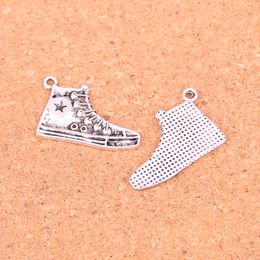 56pcs Charms basketball shoes Antique Silver Plated Pendants Making DIY Handmade Tibetan Silver Jewelry 30mm