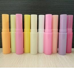 3g Lip Balm Empty Bottle Tube 3ml Plastic Pipes Tubes Colourful Fashion Lipstick Lip Rouge Batom Bottles 100pcs/lot