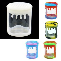 Oil jar silicone bottle smoking accessories Non Stick Concentrate Container Drum Barrel Containers