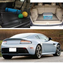 For Aston Martin V12 Vantage Car Auto vehicle Black Rear Trunk Cargo Baggage Organiser Storage Vertical Nylon Plain Vertical Seat net