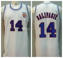 Team Yugoslavia White Jugoslavija Drazen Dalipagic #14 Retro Basketball Jersey Men's Ed Custom Number Name Jerseys