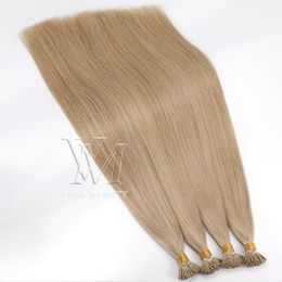 VM VMAE Platinum Natural Blonde Virgin Hair Brazilian Straight 100PCS Keratin Nail Hair Extesions U TIP Pre Bonded Extension