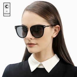 Luxury-COLECAO Luxury Designer Sunglasses Women Polarised Uv400 HD Lenses Tmall Brands Vintage Glasses Ladies W/Case High Quality 55019