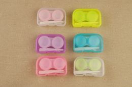 factory price 2000pcs lot contact lens case contact lens box accessories contact lens kit 6 Colours