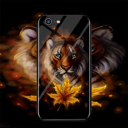 FREE SHIPPING Cell Phone Case Iphone6s tempered iphone x case glass mobile phone shell marbled road painted