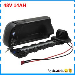 750W 48V 14AH Electric Bike down tube battery 48V lithium ion battery use 3500MAH 35E cell with 20A BMS with 54.6V 2A Charger