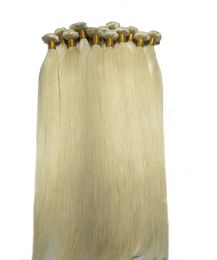 Hot sale 100g 4pcs Hair Weaves Double Wefts 100g/pc 613 Russian Blonde human hair Colour 613 Can be Dyed Human Hair Extension