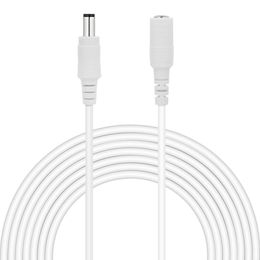 white 4.5m(14.7ft) 2464 20awg 5521 DC male to female extension cable 12V 24V