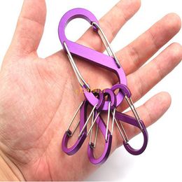 500pcs S-type climbing buckle 8 word buckle Aluminium alloy fast hook EDC two-way backpack hook buckle