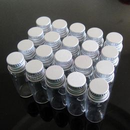 Super Deal 30 Pcs 16x60mm Tiny Small Clear Bottles Glass Vials 6ml 3/2 Dram With Screw Caps Factory Price