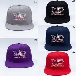 Trump Baseball Hats Keep America Great Letter Printed Embroidery Flat Hip Hop Hat Outdoor Sports Cap Party Hats OOA8005N