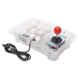 Transparent Joystick Fighter Tower USB Computer TV Box Arcade Game Controller Rocker