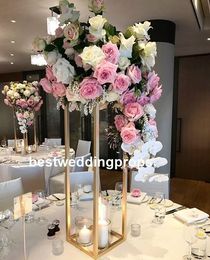 New style Factory wholesale wedding event decorations gold iron pedestal columns best01131