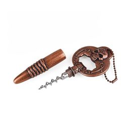 Beer opener guest gift small with chain multi function for red wine bottle wedding favor party vintage promotional gifts skull