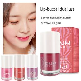 DNM Liquid Fard Powder Rouge Makeup Lip and Cheek Lucidalabbra a doppio uso Sexy Lip Paint Long Lasting Blush Makeup