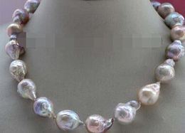Free Shipping Multicolor baroque Edison reborn Keshi pearl necklace