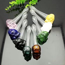 new Color skull bones of glass pipe Wholesale bongs Burner Glass Water Pipes Oil Rigs Smoking Free