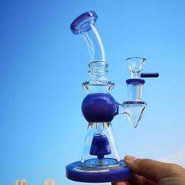 Short Nect Mouthpiece Glass Bong Pyramid Design Hookahs Showerhead Perc Glass Water Pipe Heady Glass Dab Rig With Bowl XL275