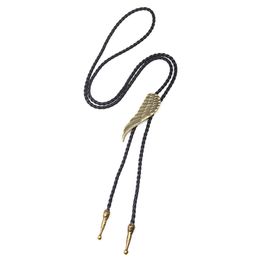 HIMONGOO Wing of Angle Turquoise BOLO Tie for Men Bridegroom Wedding Necklace Vintage Western Cowboy