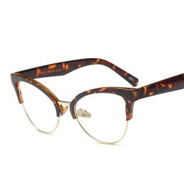 Wholesale- Plain Clear Lens Eyeglasses Retro Eyewear High Quality Vintage Optical Glasses with box FML