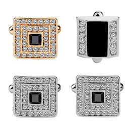 Rhinestone Cuff Link square crystal Cuff Links for shirts Cufflinks For man's French cufflinks wedding Fathers Day Xmas gift free ship