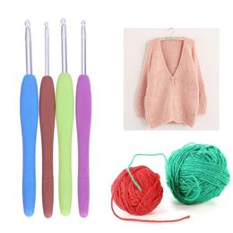 8 Pcs Knitting Needles Tpr Soft Handle Aluminum Hook Crochet Hooks Knitting Needles For Diy Crafts Weaving Kit Loom Tool Band 8 Pcs Knitting Needles Tpr Soft Handle Aluminum Hook Crochet Hooks Knitting Needles For Diy Crafts Weaving Kit Loom Tool Band
