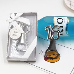 12th 16th 18th Design Silver Bottle Opener Birthday Anniversary Gift Digital Metal Beer Openers Party Gift For Guest