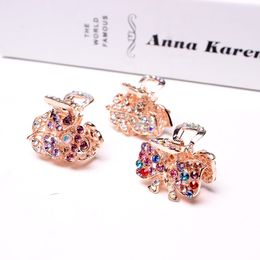 Fashionable trend korean style top seller women girls statement hair claw clip wholesale diamond crystal hair claw