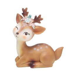 Cute Deer Cake Topper Resin Elk Figurines Decoration for Home Birthday Wedding Party Anniversary Assorted Four Pattern