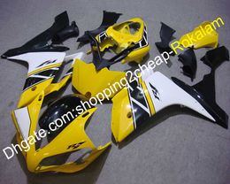 R1 ABS Motorcycle Fairing Kit For Yamaha YZF-R1 2007 2008 Race Motorbike Yellow Black White Complete Fairings Set (Injection molding)