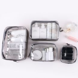 Clear Storage Bags Cosmetic Bag Travel Makeup Bags Waterproof Clothes Suitcase Zip Slide Toiletries Wash Pouch yq00301