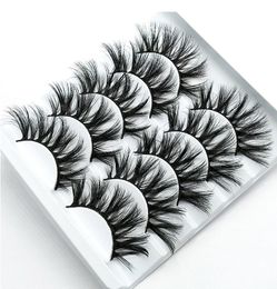 NEW 5 Pairs Natural False Eyelashes Fake 3d Mink Eyelashes Long Makeup Mink Lashes Eyelash Extension For Beauty Women Makeup