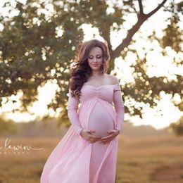 Maternity Dresses for Photo Shoot Pregnant Women Photography Props Dresses Sexy V Neck Mermaid Maternity Dress Pregnancy Clothes